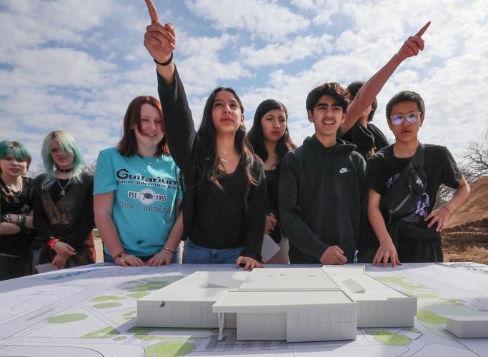Students celebrate Sherman Middle/Shabazz High School groundbreaking
