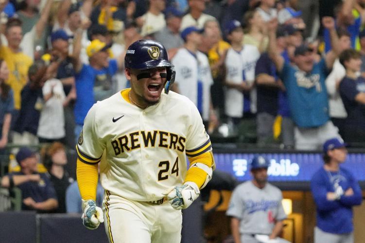 BASEBALL-MLB-MIL-LAD/