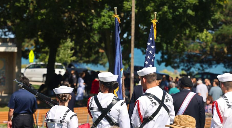 Navy Ceremonial Guard members at Pennoyer Park