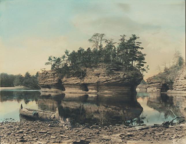 1900 "Lone Rock with Canoe" H. H. Bennett