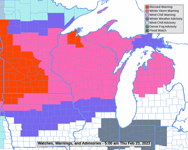 Watches, warnings, advisories Thursday morning, NWS