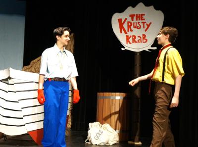 Down at The Krusty Krab in "The SpongeBob Musical: Youth Edition" at Williams Bay Middle School