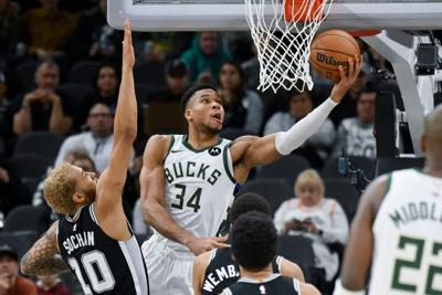 Bucks Spurs Basketball