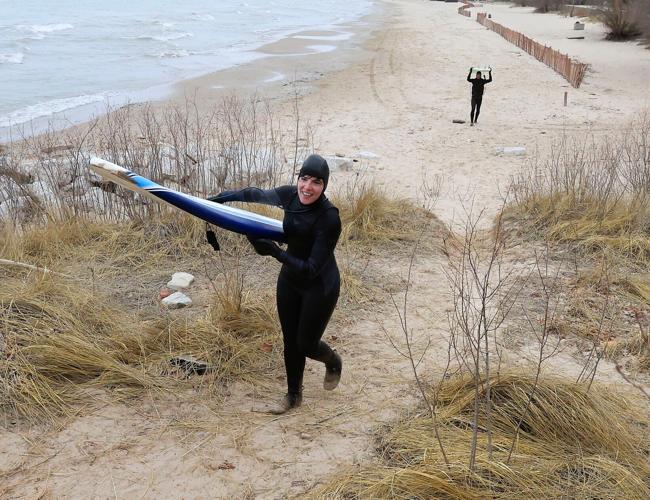 Lake Michigan Surfing