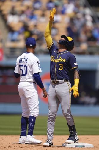 Brewers Dodgers Baseball