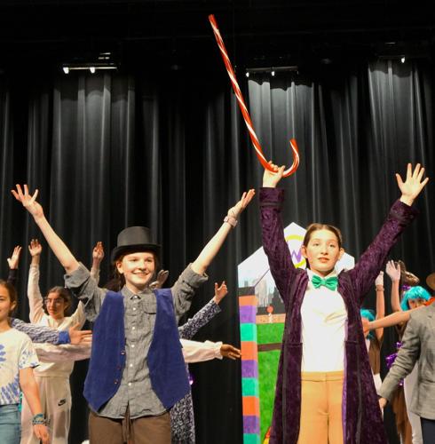 The top hat is passed to heir apparent Charlie Bucket in the finale scene of "Willy Wonka Jr."
