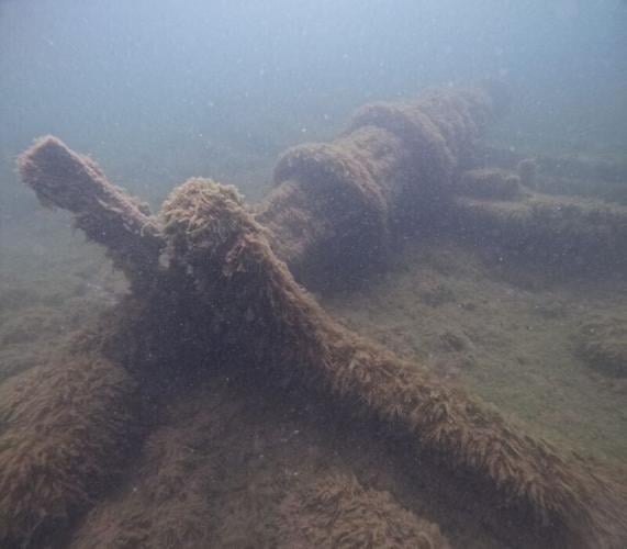 The remains of the Frank D. Barker, which were discovered off the coast of Door County by a local rafter and shipwreck hunter.
