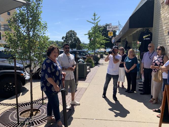 Stephanie Klett and Kevin Singh welcome customers to Guac Star during a ribbon-cutting ceremony