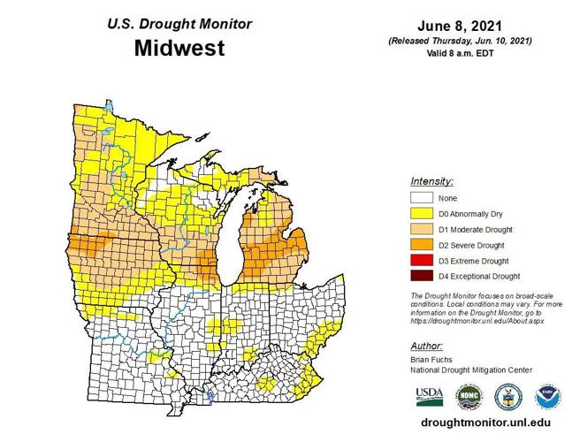 U.S. drought monitor Midwest