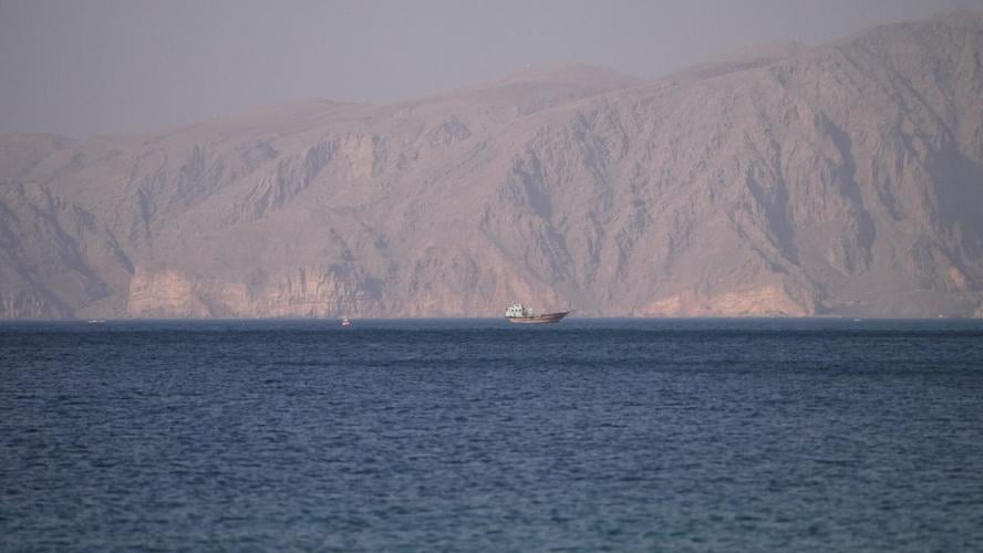 Vessels at the Strait of Hormuz, as seen from Musandam