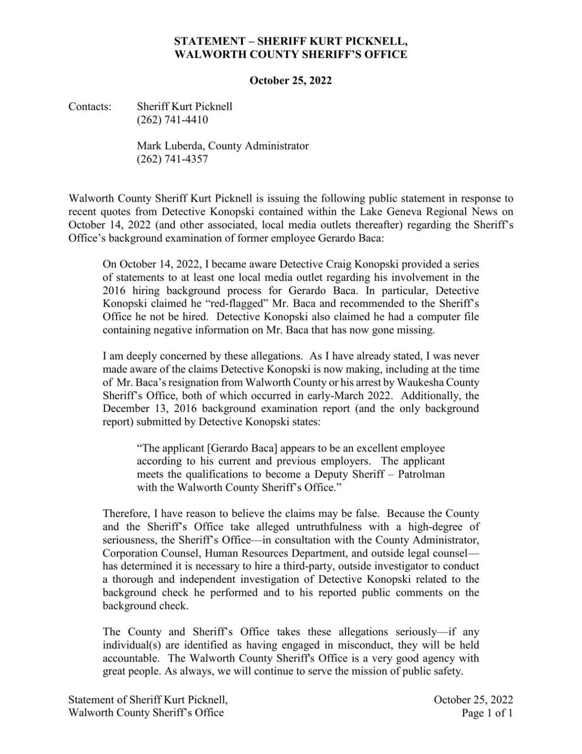 CLICK HERE to read the sheriff's statement