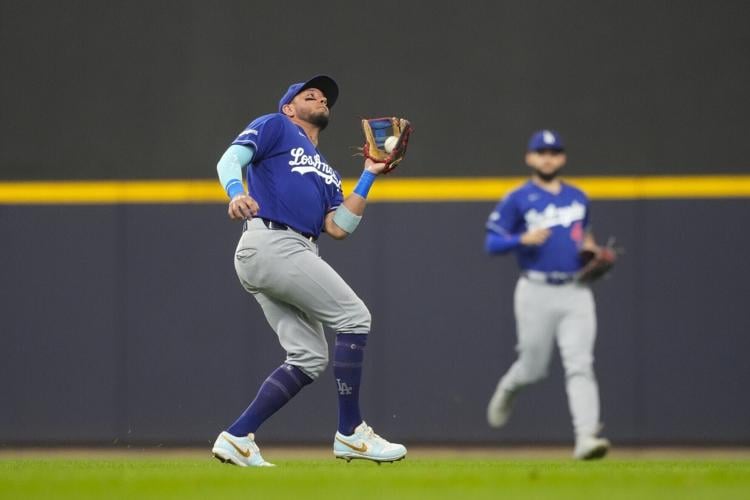 BASEBALL-MLB-MIL-LAD/