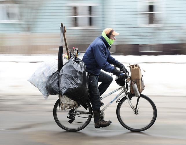 Can Collector on bike