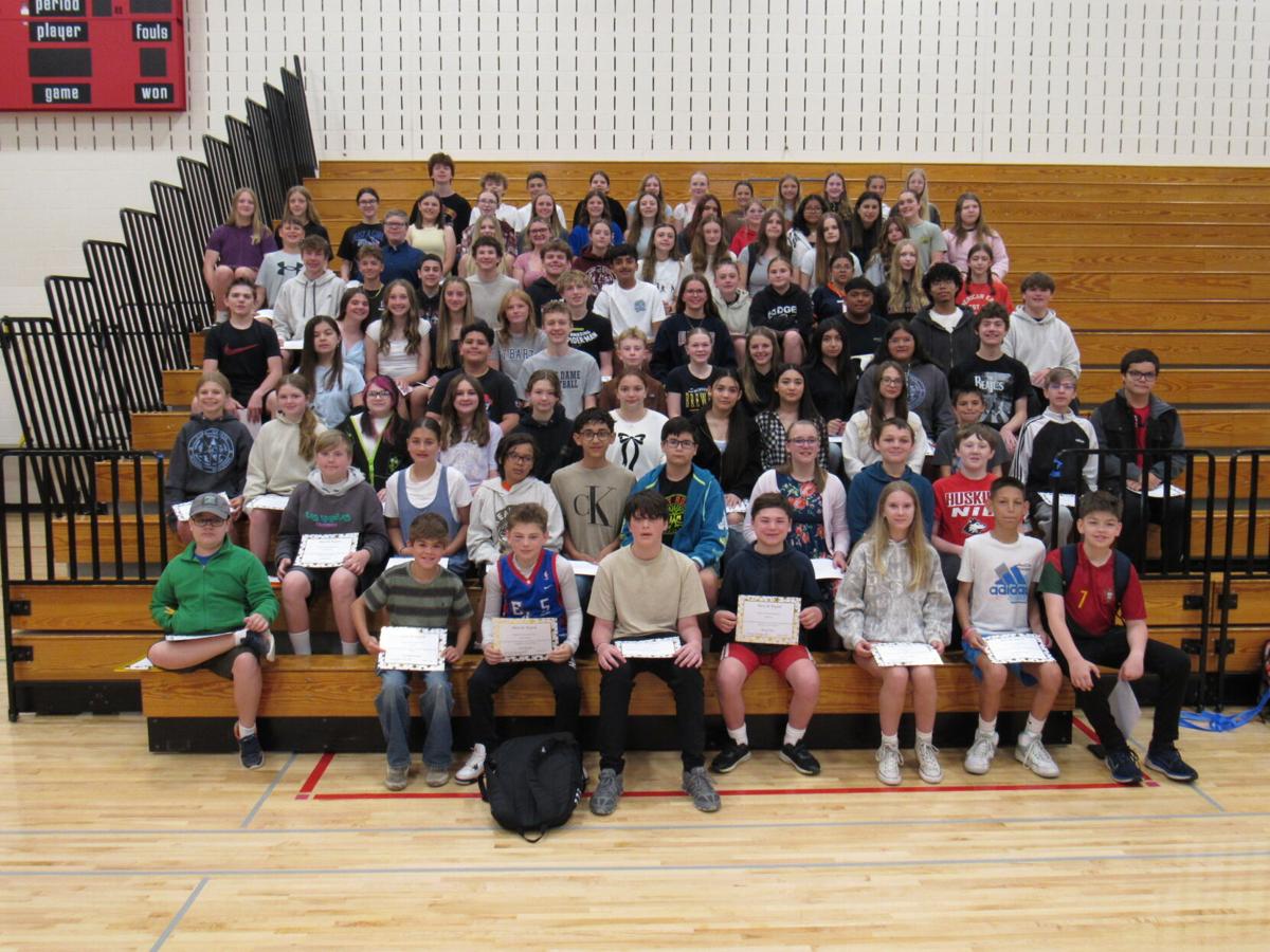 Representatives from the Lake Geneva Middle School Counseling Department recently recognized several students with their Above & Beyond Award