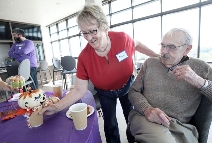 Mary and Don at pumpkin painting