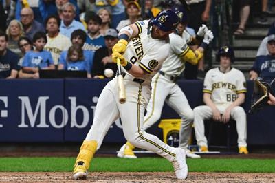 BASEBALL-MLB-MIL-LAD/