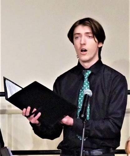 Williams Bay High School Vocal Jazz Choir member Isaac Lesmith narrates "You're a Mean One, Mr. Grinch"