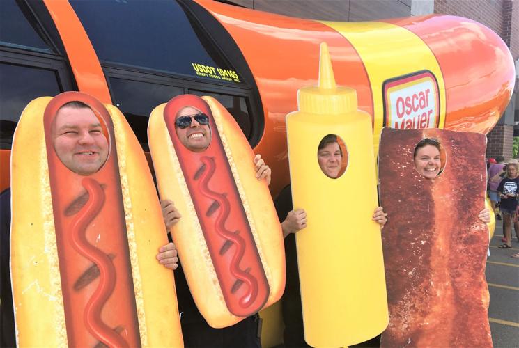 Red Hot Emergency: Area emergency responders visit the Oscar Mayer Wienermobile at Daniels Foods, Walworth