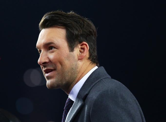 CBS announcer Tony Romo following the AFC championship game between the New England Patriots against the Jacksonville Jaguars on Jan. 21, 2018, at Gillette Stadium in Foxborough, Massachusetts.