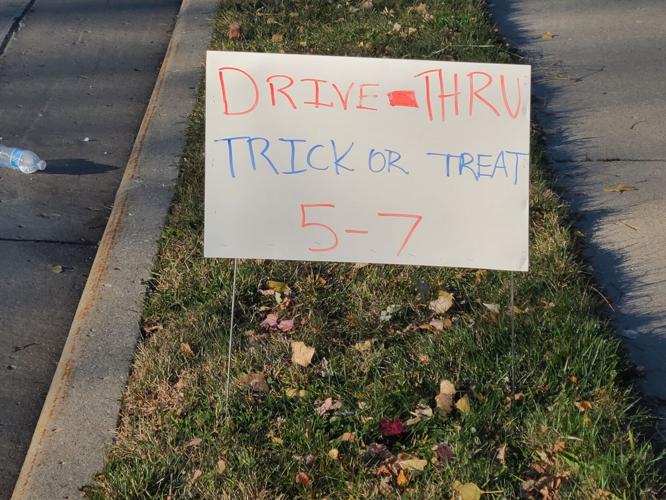 Drive-thru trick-or-treating