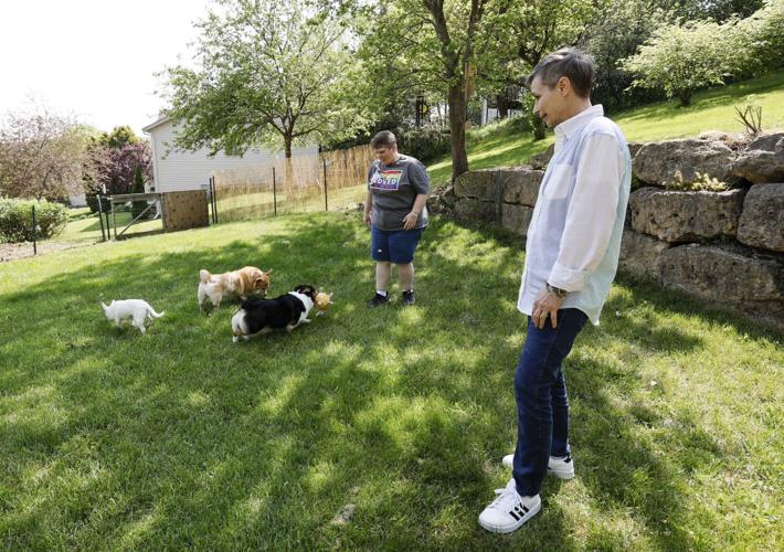 Shari and Renee with dogs