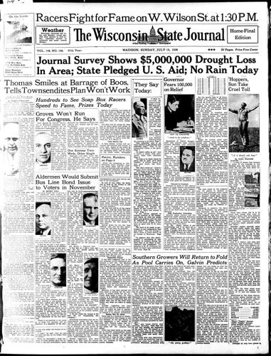 July 19, 1936 Wisconsin State Journal