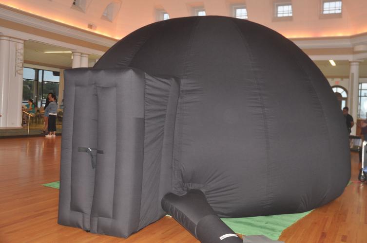 The portable planetarium is one of the more popular attractions at the star party
