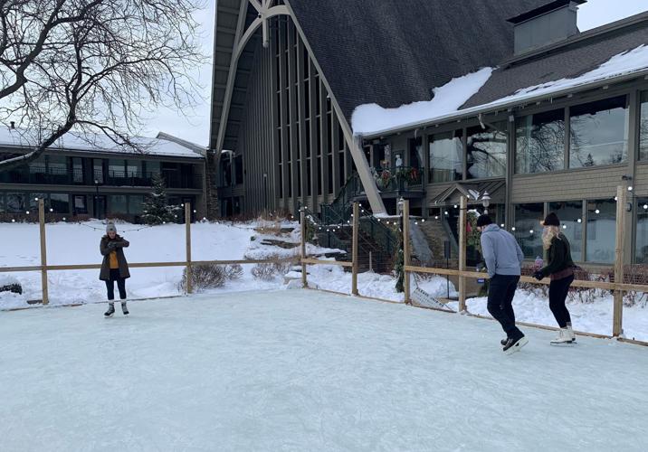Ice skating at the abbey