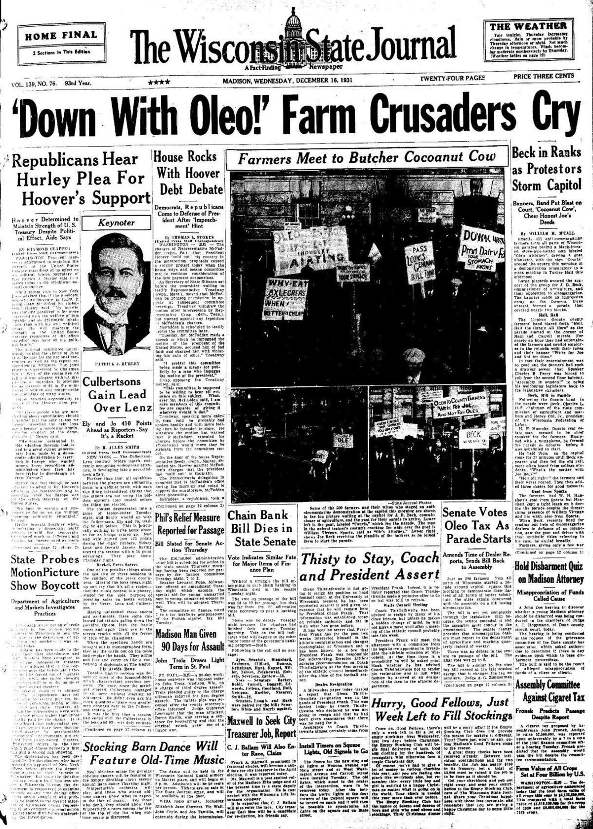 Oleo protest of 1931