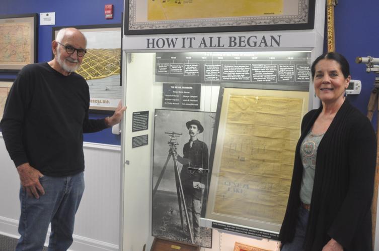 James Davis and Janet Ewing museum map exhibit