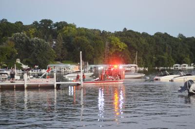 Search boat in possible drowning