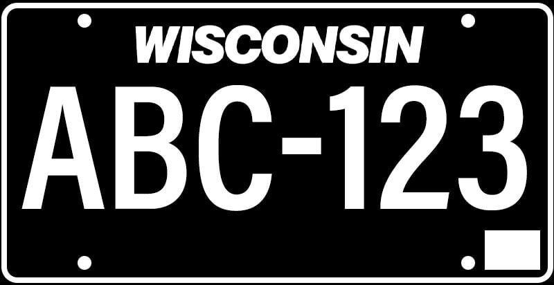 Black license plate