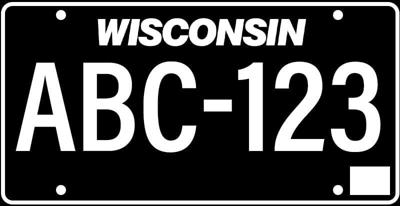 Black license plate
