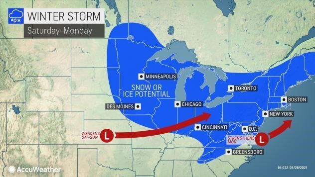 Winter storm Sat-Mon by AccuWeather