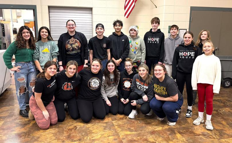 Student volunteers at the Geneva Lake West Rotary Club Dec. 19 Holiday Food Assistance Program packing event at Walworth Elementary School
