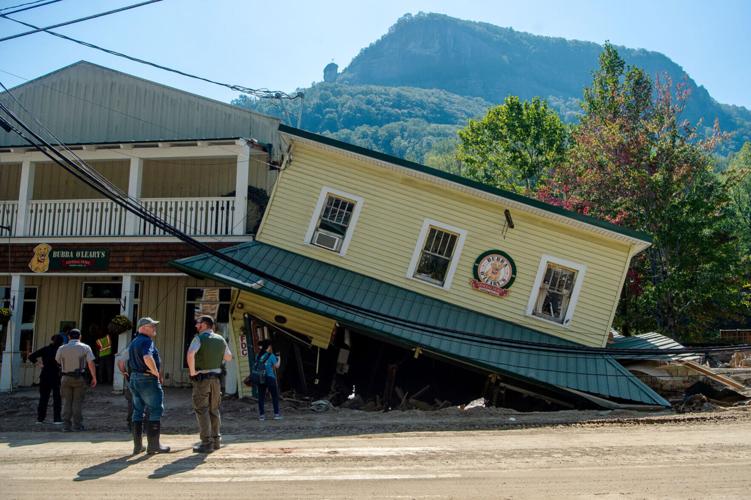 Bubba O’Leary’s on Main Street in Chimney Rock after Tropical Storm Helene, October 7, 2024.