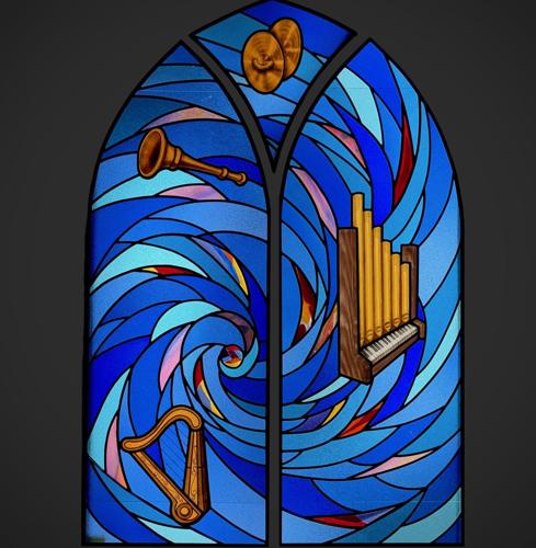 Holy Communion Episcopal Church's new stained-glass window