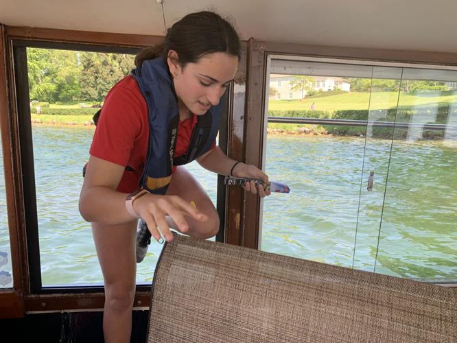 Mailboat jumper candidate returns to the U.S. Mailboat Walworth after making a successful jump