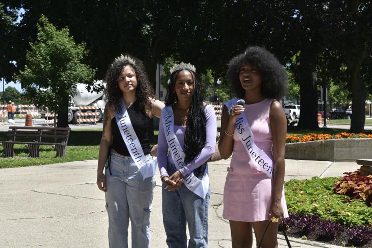 Miss Juneteenth candidates join dedication ceremony