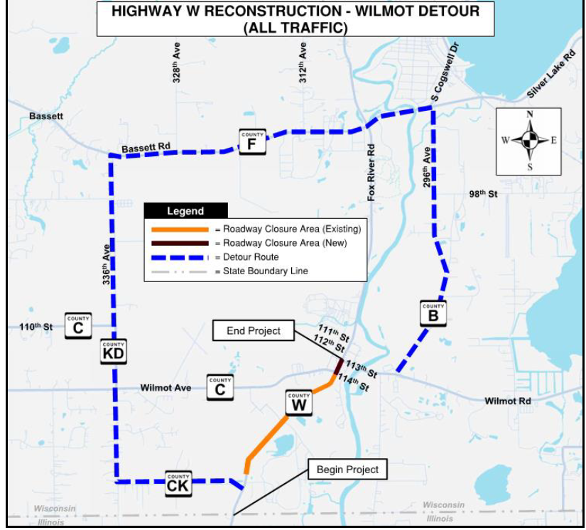 Portion of Highway W set to close