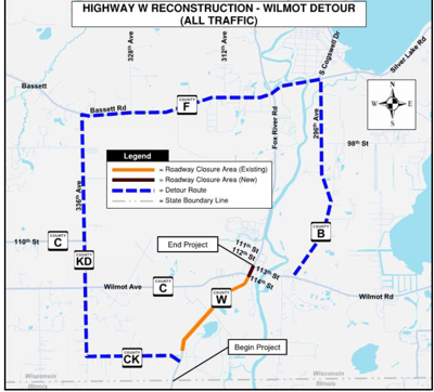 Portion of Highway W set to close
