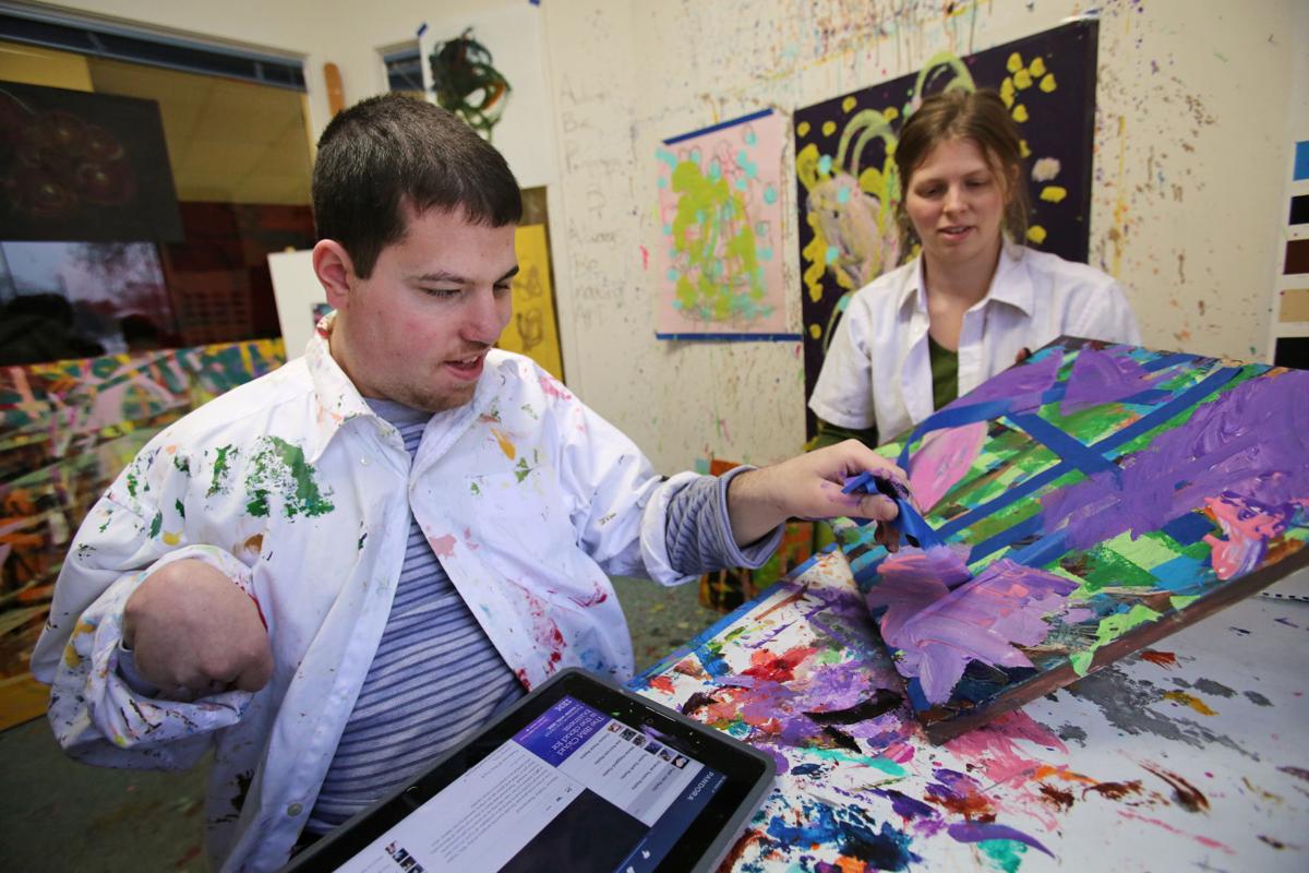 Ben doing art work