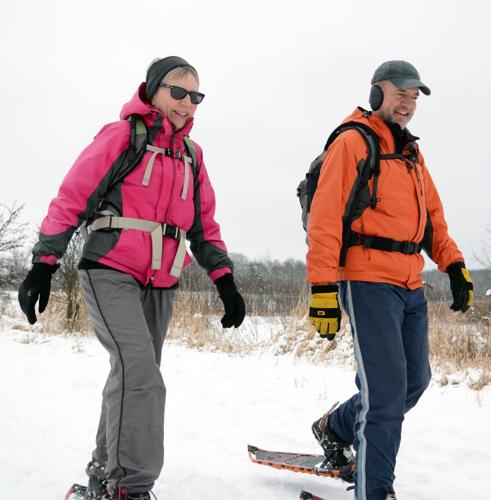 Devil's Lake snowshoeing