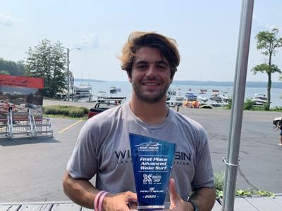Wake surfing champion