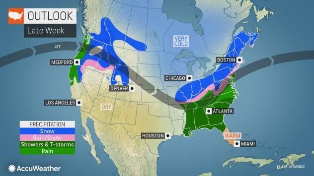 Late week outlook by AccuWeather