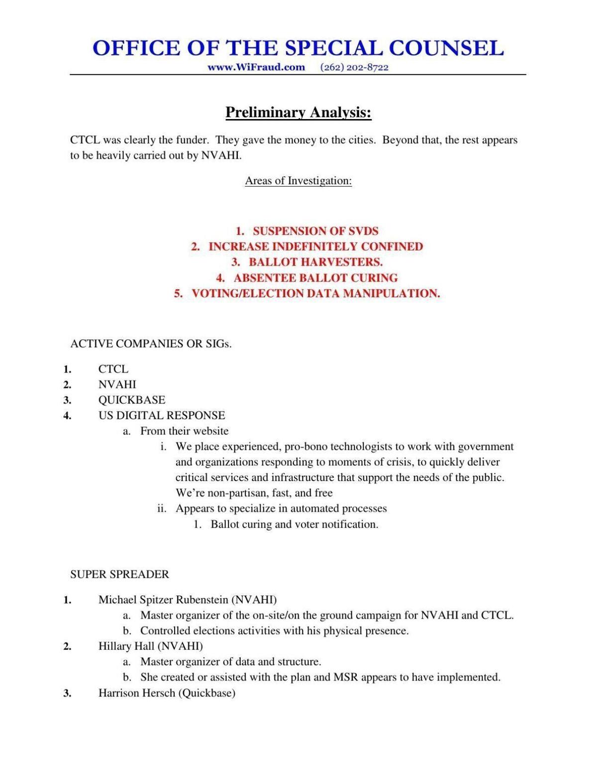 Michael Gableman's "Cross Pollinators" memo