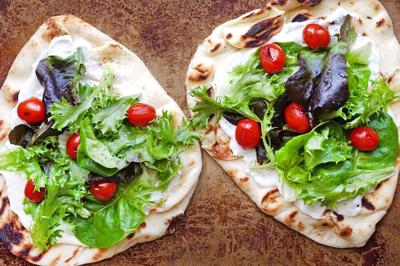 Grilled salad flatbreads