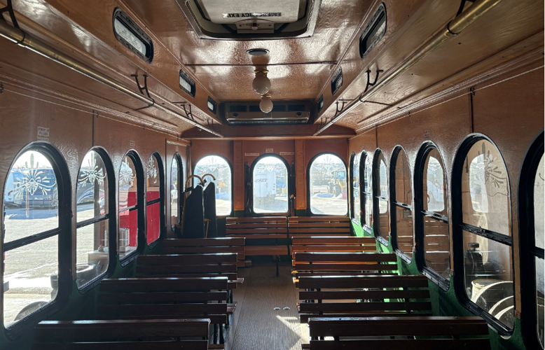The trolleys that Business Improvement District Board members have approved to purchase are able to seat about 24 people