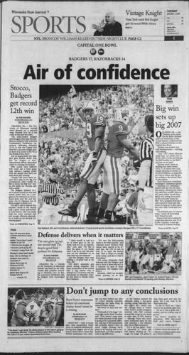 WSJ Sports cover Jan. 2, 2007