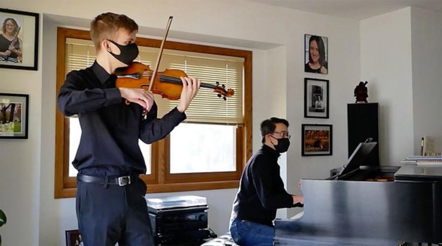 Dexter Mott in mask auditioning for 'The Final Forte'